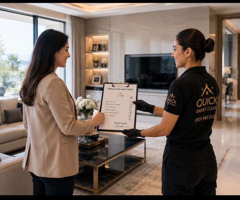 Quick Smart Clean temizlik teslimat formu ile kontrollü hizmet teslimi